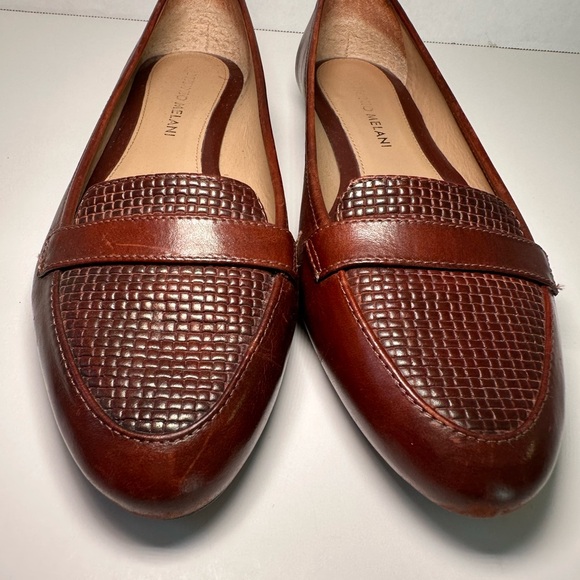 ANTONIO MELANI Brown Leather Loafers Sz 6.5 - Picture 2 of 10